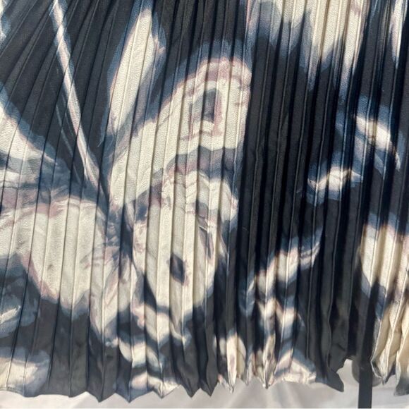 Studio I sweater top satin pleated skirt mixed media midi dress size XL NWT - Picture 3 of 8